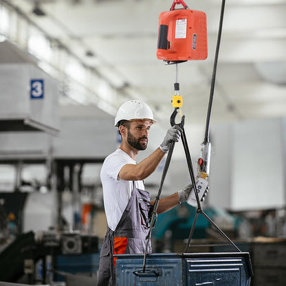 Elektrische Kabellier, 500 Kg Elektronische Kabeltakel met Draadloze Afstandsbediening, Overbelastingsbeveiliging, 7,6 M, Maximale Hefhoogte 1500 W (EU-stekker 220V)