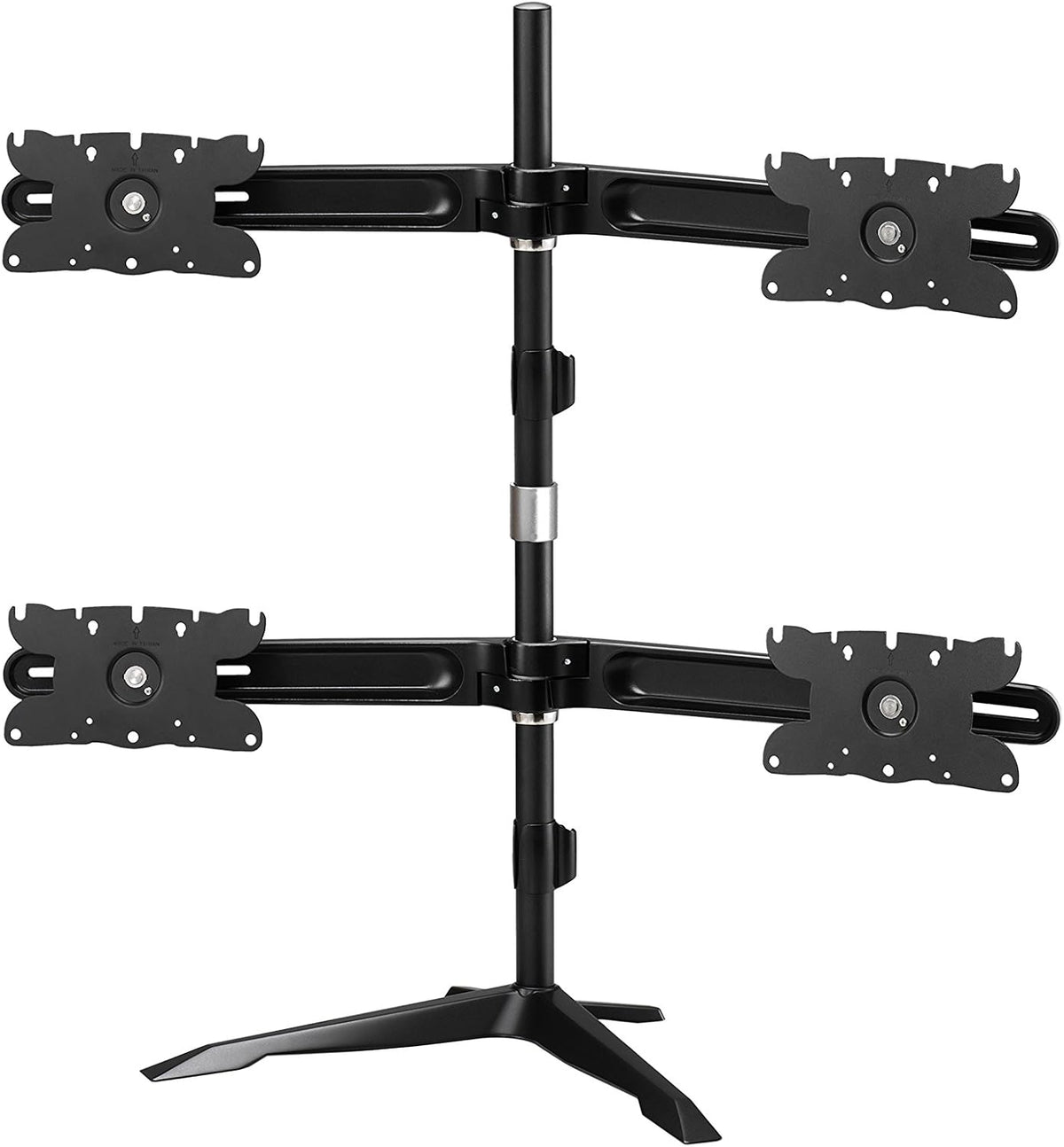 Vaste vloerstandaard voor platte panelen Zwart – TV standaard – Monitorstandaard – Display standaard – Platte panel standaard – Tot 60 inch – Aluminium en staal