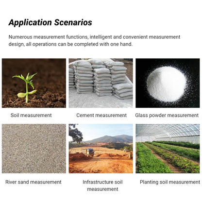 Bodemvochtigheidsmeter Digitaal display ABS Handmatige uitschakeling Bodemvochtmeter, voor landbouwbeplanting, voor industriële productie, voor tuinbenodigdheden, voor gebouwen