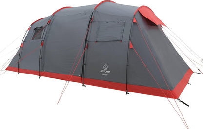 Justcamp Lake 6 Gezinstent (vis-à-vis tent) koepeltent voor 6 personen, 2 slaapcabines