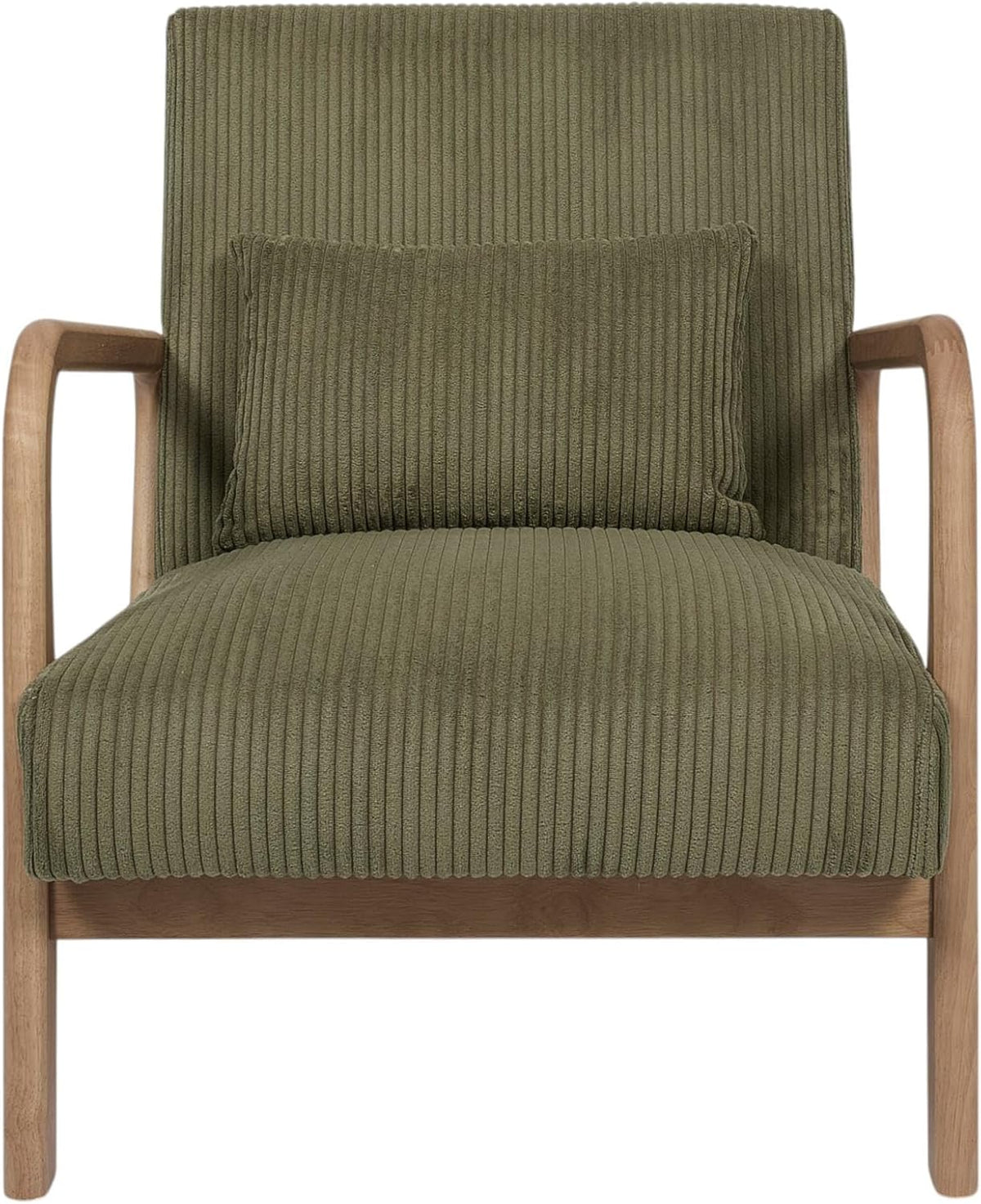 HOME DECO FACTORY, HD0531, Moderne groene velvet fauteuil voor in de woonkamer, ergonomisch ontwerp voor optimaal comfort, ideaal voor ontspanning en lezen, afmetingen 64,5x75x83 cm, groene kleur