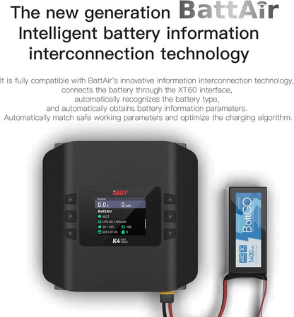 Lipo Balance Oplader – RC Accu Oplader – Dual Port Charger – Battery Charger – Modelbouw Oplader – Slimme AC/DC Oplader – 2 Accu’s Tegelijk – 600W Max Laadvermogen