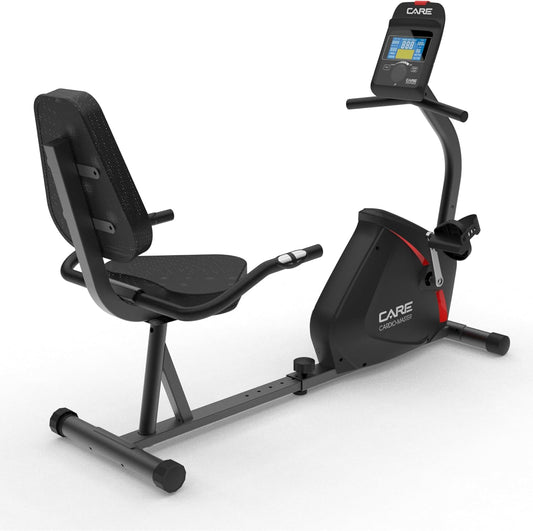 CARE FITNESS - Exercise bike - Cardio Master Connected - Adjustable & Comfortable - Shipped pedals - Magnetic resistance - 21 programs - QUORE