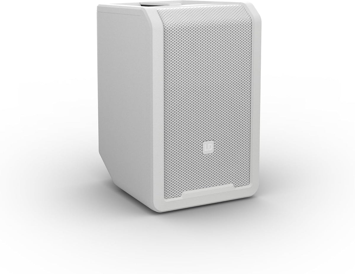 Draagbare Bluetooth PA-luidspreker – Bluetooth Speaker – Actieve Speaker – PA Speaker – Luidspreker – Puur Wit – 8 Inch – Geïntegreerde 5-Kanaals Mixer