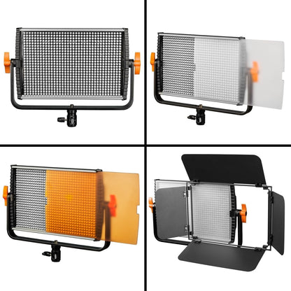 Daglicht LED-Paneellamp Set Met Lampstatief – LED-Paneellamp – Daglichtlamp – Fotolamp – Videolamp – 54W 5600K Daglicht – Dimbaar 10-100% & Flikkervrij