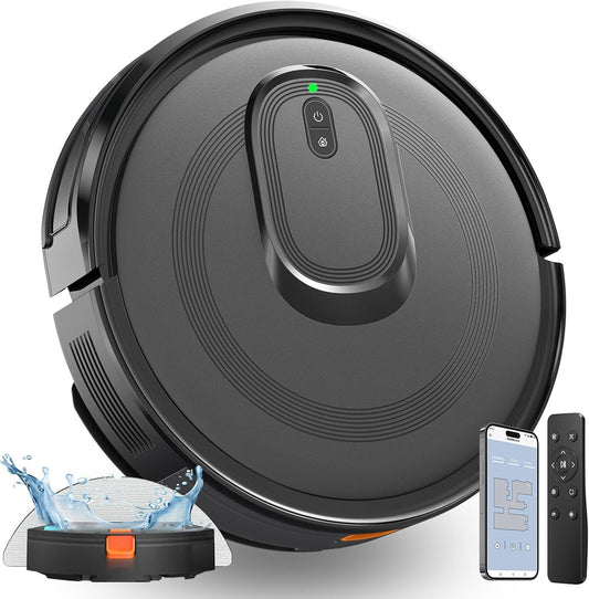 2-in-1 Robotstofzuiger – Robotstofzuiger – Stofzuigerrobot – Automatische Stofzuiger – Dweilrobot – Krachtige Zuigkracht 4200 Pa – App- en Spraakbediening (Alexa)