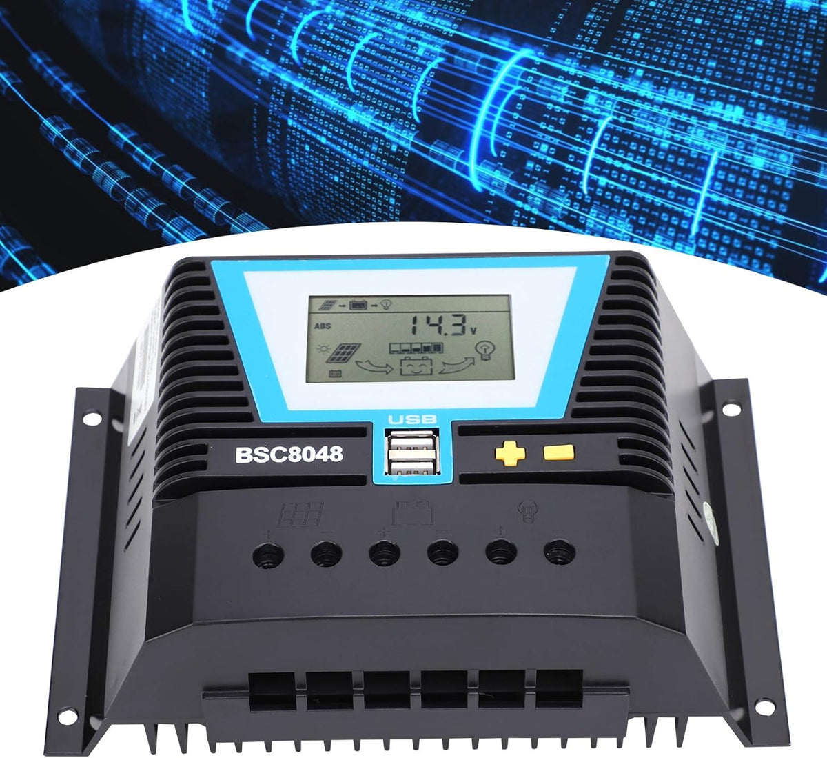 Solar Charge Panel,Solar Charger Controller, Battery Intelligent Regulator Zonne-energie, Discharge Control Regulator, voor verschillende batterijen BSC8048 80A 12V/24V/36V/48V Charging Control