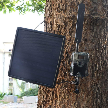 Zonnepaneelset, waterdicht, monokristallijn zonnepaneel, set 25000 mAh, koolstofvezel, uitgang 5 V/6 V/9 V/12 V, 20 W, type C, snel opladen voor 3G/4 wildbeveiligingscamera