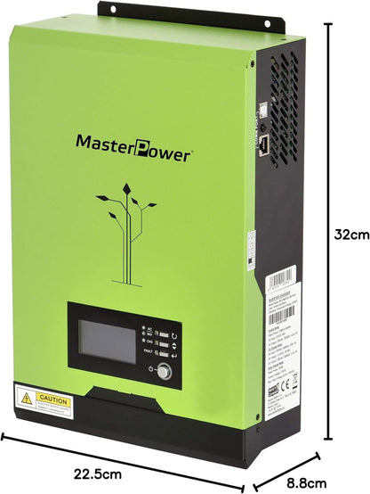 Hybride Omvormer 1000W 12V – Inverter – Acculader – MPPT Regelaar – Zonnepaneel Regelaar – Zuivere Sinus – MPPT 40A