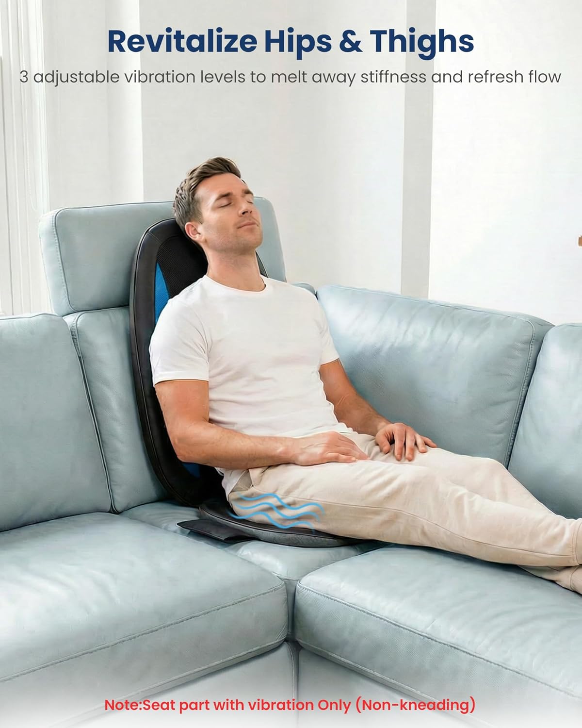 Comfier Shiatsu massagestoelkussen met warmte, shiatsu-massagekussen rugmassageapparaat, ontspanning voor de hele rug, geschikt voor kantoor, thuis en overal daar.