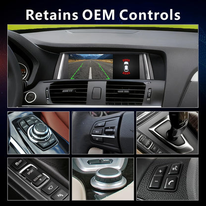Fast Boot Linux Autoradio Compatible with BMW X3 X4 Series F25 F26 (2011-2013) CIC iDrive Upgrade |Bluetooth/Wireless CarPlay/Android Auto | Retains OEM Controls