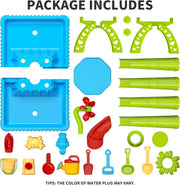 Watertafel - Watertafel Speelgoed - Waterspeeltafel - Zandmachine - Activiteitentafel - met 27 stuks - Accessoires - Volledig Spel - Zomerspeelgoed - voor Kinderen - Buiten - Blauw