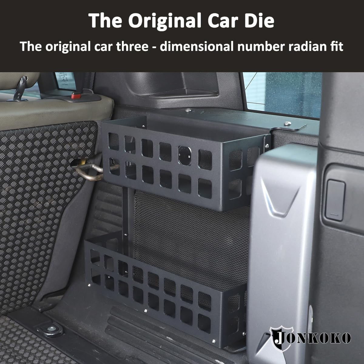Car Trunk Opbergmand Organizer & Side Cargo Rack Organizer Modulair Compatibel met Defender 110 2020-2024 Auto Achterdeur Opvouwbare Tafel Achterklep Tafel (Opbergmand Organizer-A)