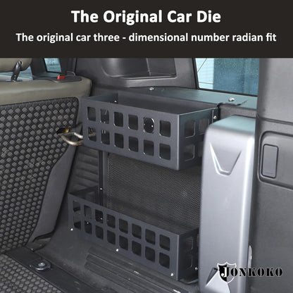 Car Trunk Opbergmand Organizer & Side Cargo Rack Organizer Modulair Compatibel met Defender 110 2020-2024 Auto Achterdeur Opvouwbare Tafel Achterklep Tafel (Opbergmand Organizer-A)
