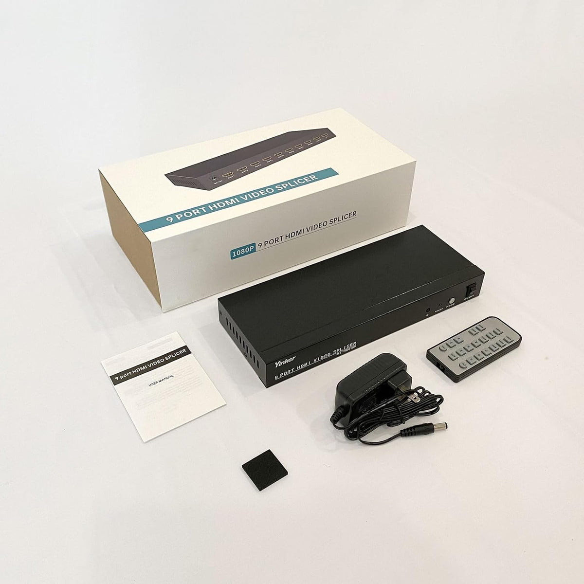 Videomuurcontroller 3x3 - HDMI-Videomuurprocessor 1080P @60Hz Met 13 Modi, 1 Ingang en 9 Uitgangen