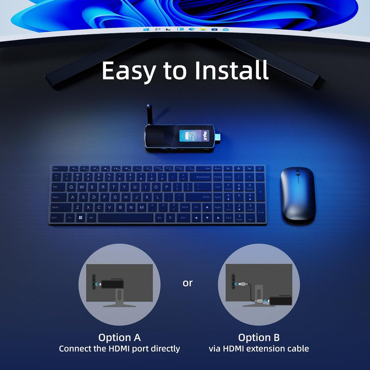 Mini PC – Mini Computer – Micro PC – Compact Desktop – Fanless Design – Stil, Krachtige Alder Lake N100 Processor tot 3,4 GHz – Uitbreidbare 128GB Opslag