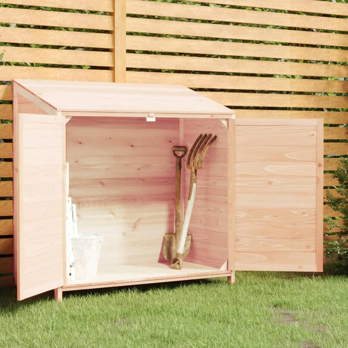 Tuinschuur – Houten Tuinhuis – Tuinberging – Buitenopslag – Houten Schuur – Massief Vurenhout – Compact 102x52x112 cm – Weerbestendig & Duurzaam