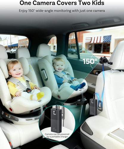 Ottocast Cabin Care CarPlay Adapter 2026, Ottocast Mini 1080P Achterbank Camera, USB-A Plug & Play, Live Weergave op Autodisplay, Alleen voor Fabrieksbedrade CarPlay