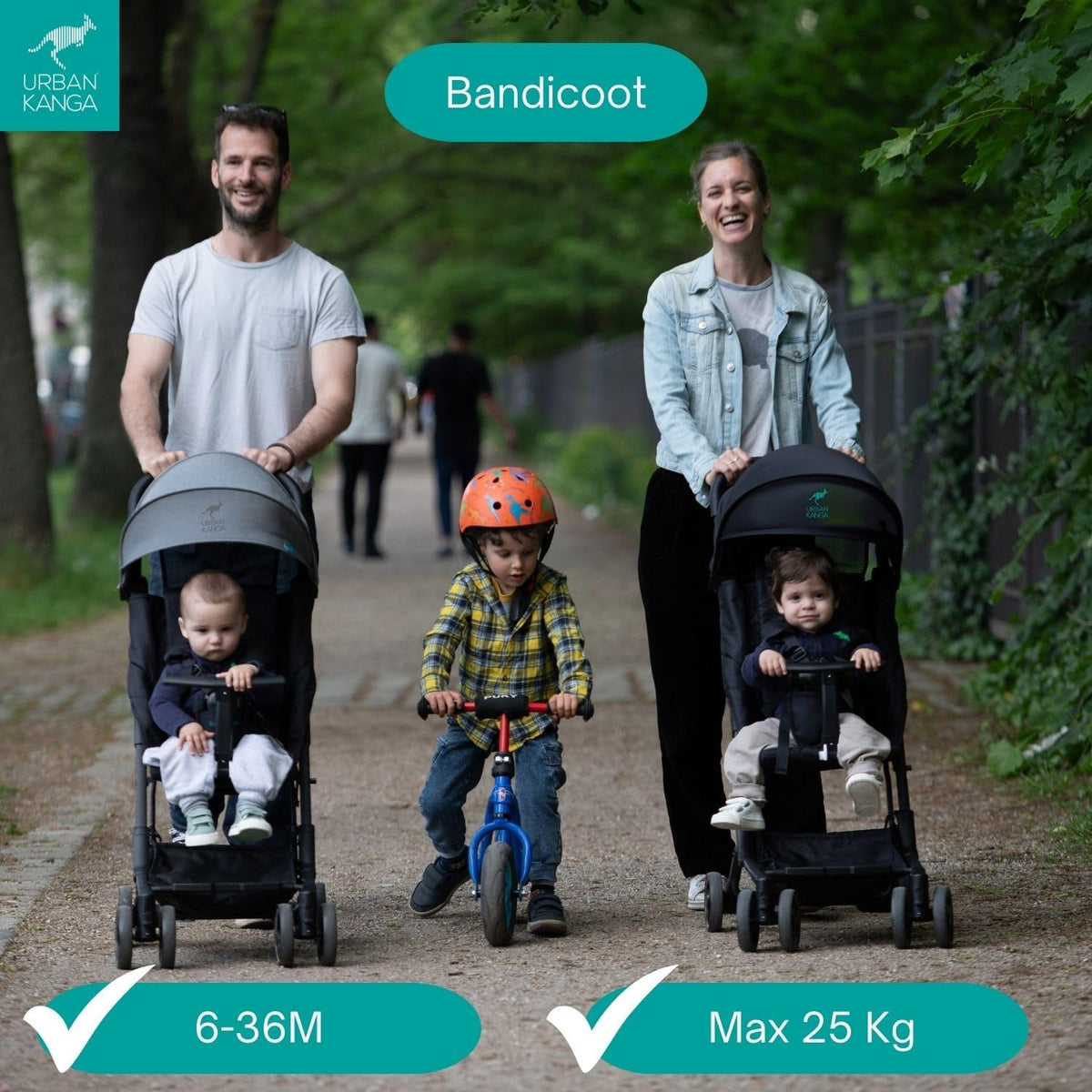 Urban Kanga Bandicoot – Lichtgewicht Reisbuggy Cabineformaat – Compact Inklapbaar – Geschikt tot 22 kg