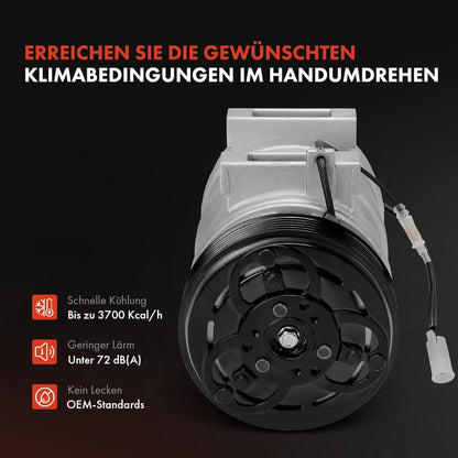Frankberg ACP803000S Airconditioning Compressor Compatibel met XC90 2003-2007 S60 S80 AC Compressor 12V 6PK 117.47MM 2.5L 2.9L 3.2L Vervanging # ACP803000S