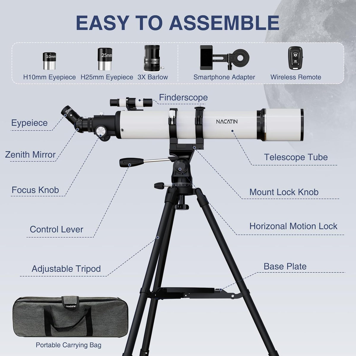 F80090 Astronomische telescoop (wit)