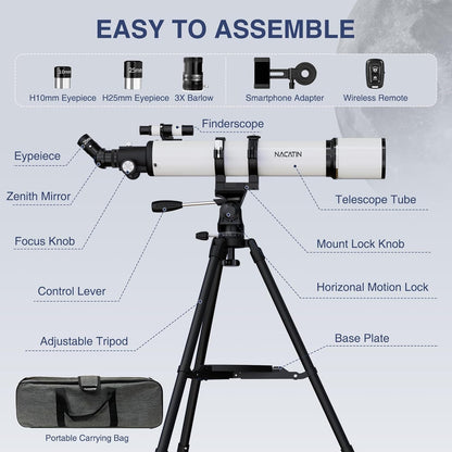 F80090 Astronomische telescoop (wit)