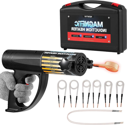 Inductieverhitter – Magnetische Verhitter – Elektromagnetische Verhitter – Moeren Losser – Schroeven Verwarmer – 1500W Vermogen – 8 Hoogwaardige Verwarmingsspoelen