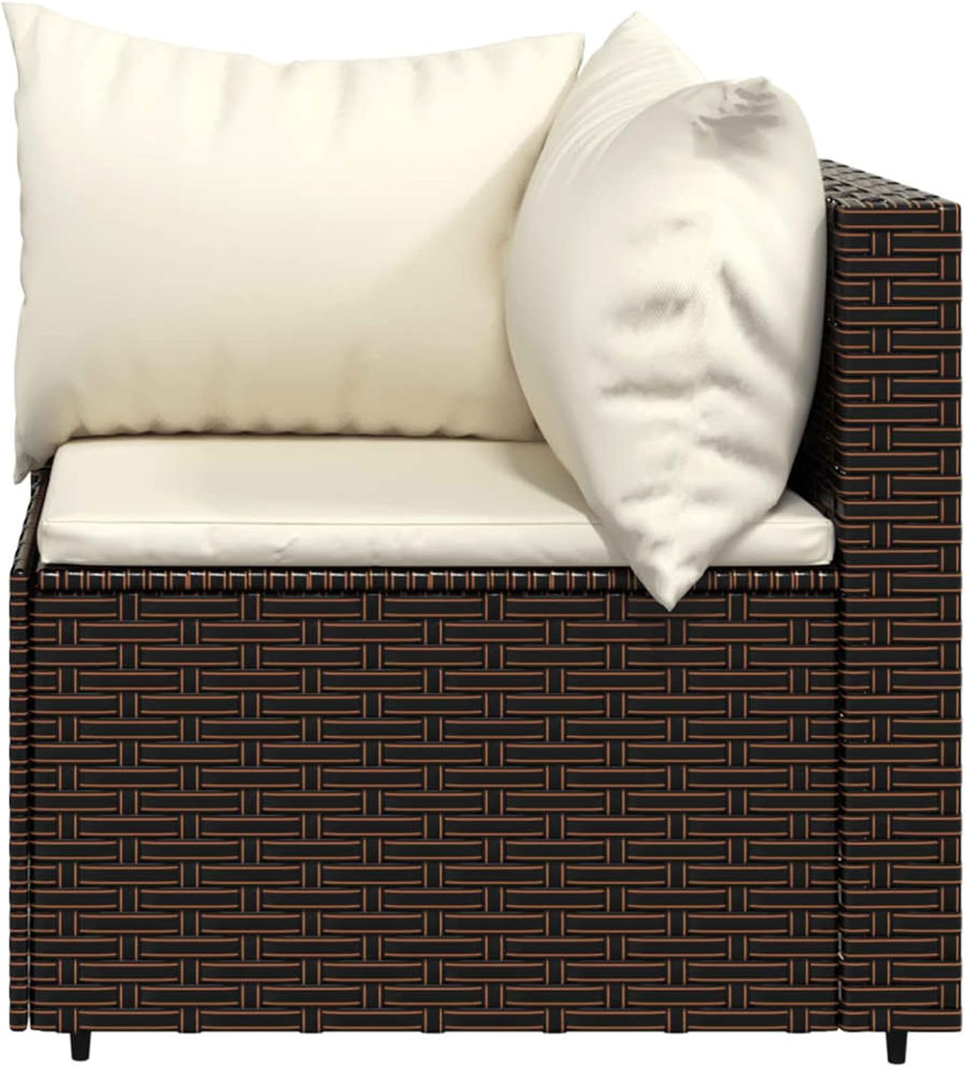 3 Piece Garden Lounge Set with Cushion, Lounge Set Lounge Set Balcony Garden Lounge Garden Furniture Sets Brown Poly Rattan 319747 - QUORE
