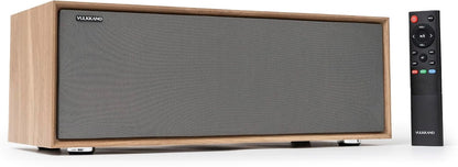 VULKKANO T50 ARC Actieve luidspreker met 50 W vermogen, 10,2 cm (4 inch) dubbele buis, HDMI ARC, Bluetooth 5.0, RCA, AUX, USB, subwoofer-uitgang, afstandsbediening, luidspreker voor tv, tafel of