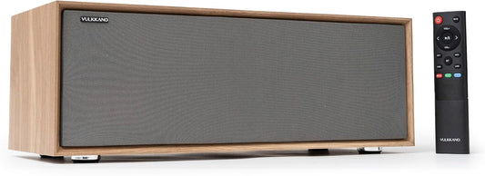 VULKKANO T50 ARC Actieve luidspreker met 50 W vermogen, 10,2 cm (4 inch) dubbele buis, HDMI ARC, Bluetooth 5.0, RCA, AUX, USB, subwoofer-uitgang, afstandsbediening, luidspreker voor tv, tafel of