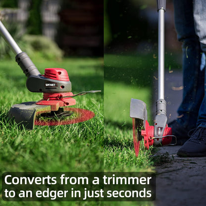 Accu Grastrimmer NCGT-S20LIDA, Graskantentrimmer met Li-ion batterij en oplader (20V, 2,0Ah), Ø 25 cm snijbreedte, 90° roteerbare trimmerkop en handgreep