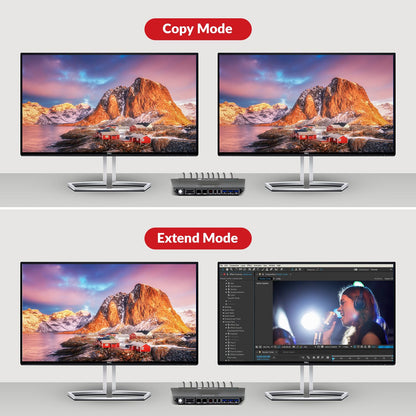 AV Access KVM-switch 2 computers 2 monitors DisplayPort 8K@60Hz 4K@165hz/144hz, DP KVM-switch dubbele monitoren met USB 3.0-poorten, audio uit IR-afstandsbediening, met alle kabels