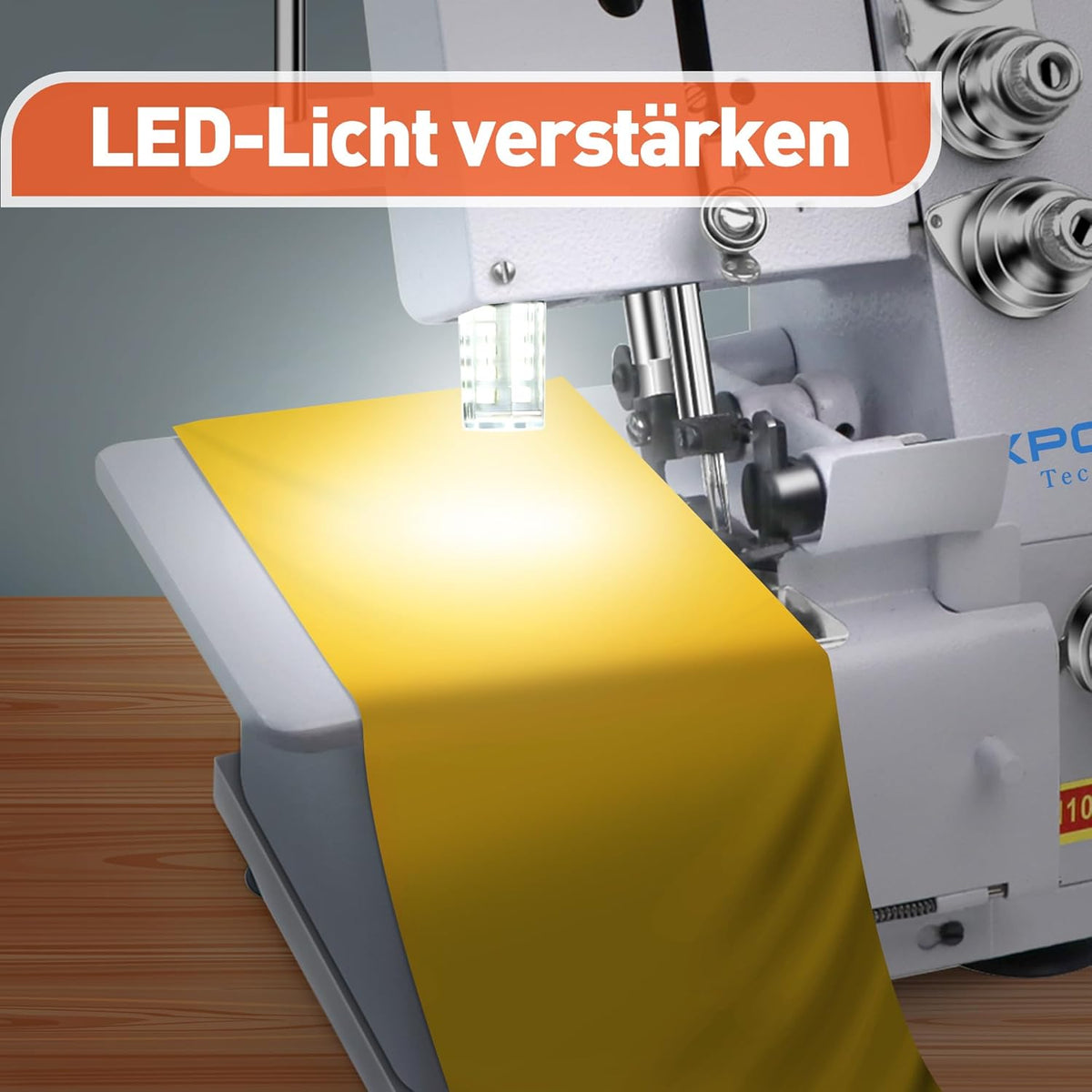 Overlock Naaimachine – Overlockmachine, Lockmachine, Afwerkmachine, Naaimachine – Wit – Voor 3 En 4 Draads Overlocksteken – 1.200 Steken per Minuut
