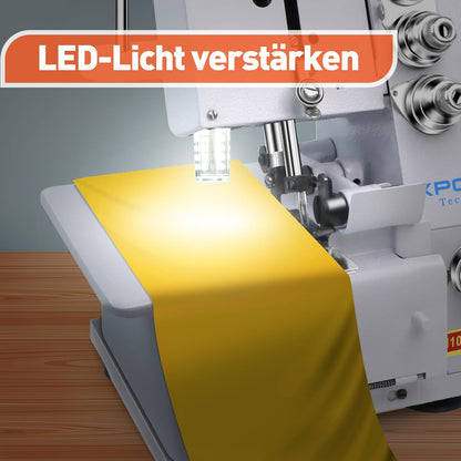 Overlock Naaimachine – Overlockmachine, Lockmachine, Afwerkmachine, Naaimachine – Wit – Voor 3 En 4 Draads Overlocksteken – 1.200 Steken per Minuut