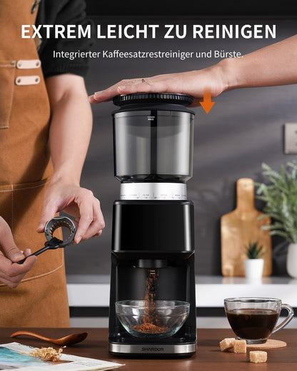 Elektrische Koffiemolen – Koffiemolen – Bonenmaler – Koffiegrinder – Koffiebonenmaler – 51 Maalstanden – Conisch RVS Maalwerk