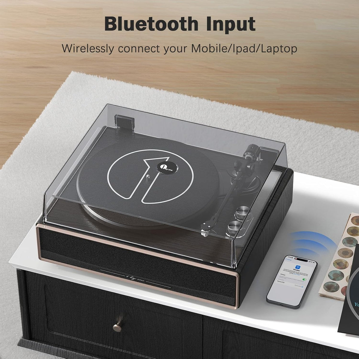 Platenspeler – Draaitafel – Vinylspeler – HiFi Platenspeler – All In One Platenspeler – Ingebouwde Speakers – 33/45 RPM