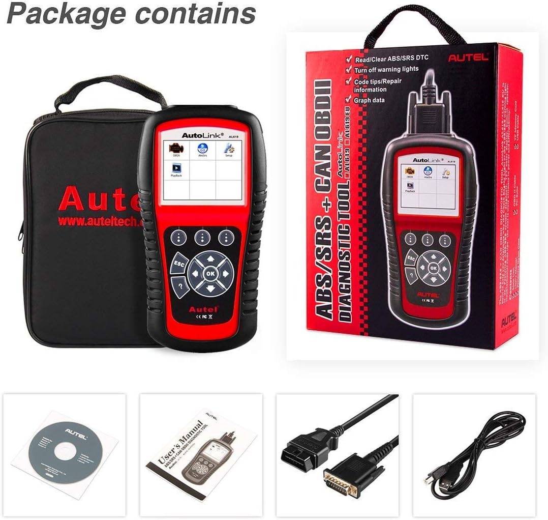 OBD2 Scanner – Auto Diagnose Tool – Foutcode Uitlezer – Motorstoringslamp Uitschakelaar – ABS SRS Diagnose – ABS En Airbag Waarschuwingen Uitlezen – Foutcodes Wissen – Geschikt Voor Bijna Alle Voertuigen Na 1996