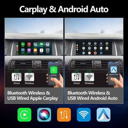 Navigatiesysteem – Autonavigatie – GPS – Touchscreen – Auto Scherm – HD Touchscreen – CarPlay & Android Auto – Geschikt voor BMW 5 Serie F10 F11 (2013-2016)