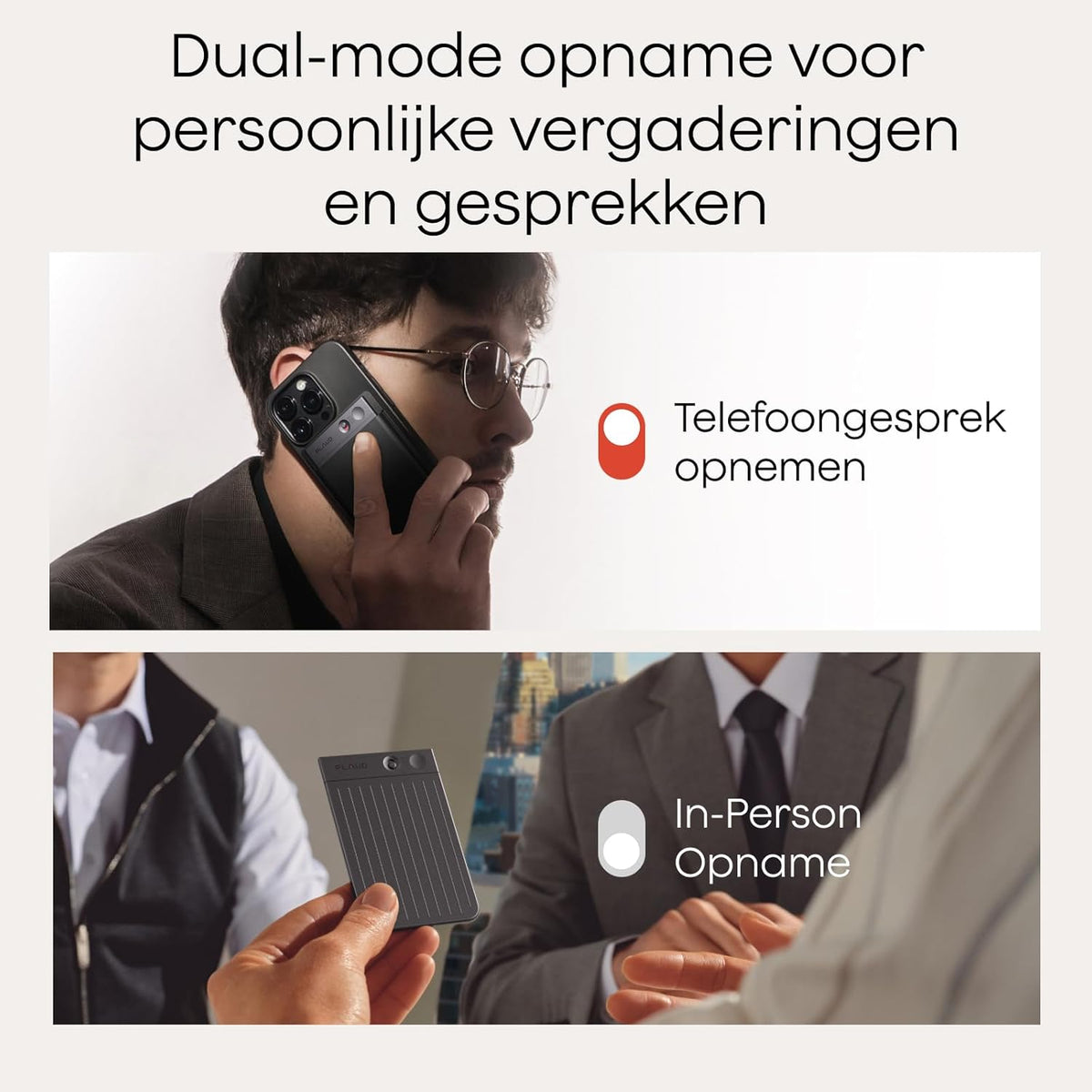 Digitale AI-spraakrecorder – Spraakrecorder – Dictafoon – Audio Recorder – Voice Recorder – Zwart met Zwarte Hoes – Transcriptie in 112 Talen – Samenvattingen met Sprekerherkenning