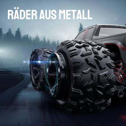 DEERC RC-auto voor kinderen, 1/18 RC-auto 4WD met 40 km/u hoge snelheid, 2 accu's, 2,4 GHz afstandsbediening terreinwagen buiten binnenvoertuig voor jongens en volwassenen