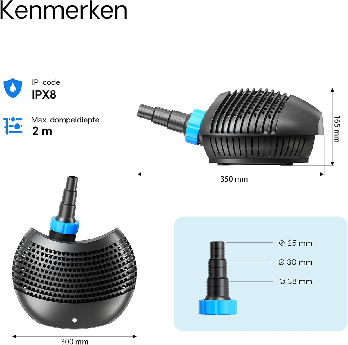 SunSun filterset voor 10.000 l met UVC 11 W, ECO-pomp 20 W drukfilter vijver set