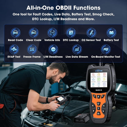MA200 V6 OBD2 Scanner for Ben.z/Land Rover/Porsche/BM.W/Volvo/V.A.G, All System Car Diagnostic Tool with 6 Services, Oil/BMS/EPB/SAS/DP-F/TPMS Reset, Auto VIN, Battery Test, Lifetime Update