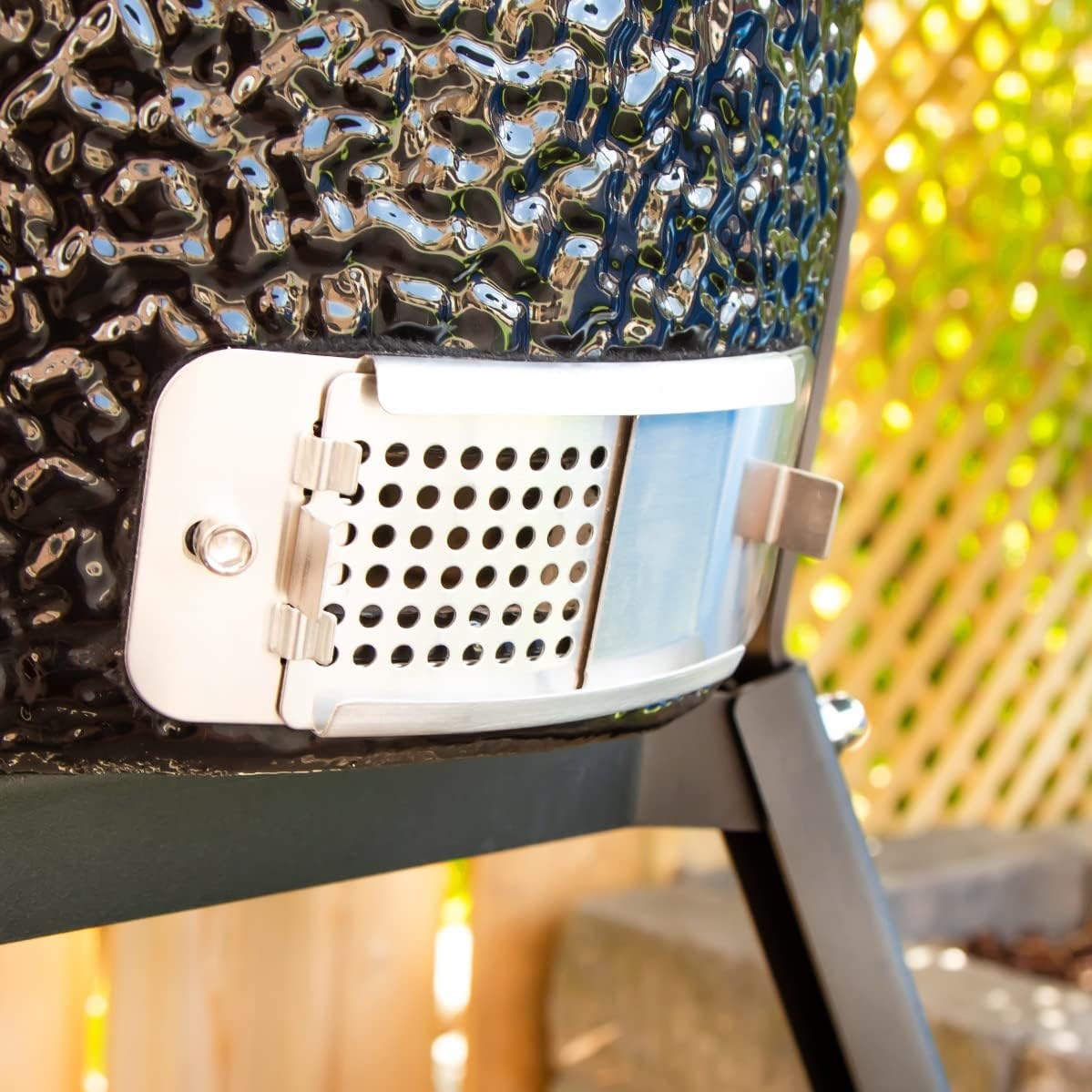 VONROC Kamado barbecue 13 inch - Ø27cm cooking surface - Charcoal barbecue - Ceramic - Tabletop - With base, thermometer, plate setter & rain cover - QUORE