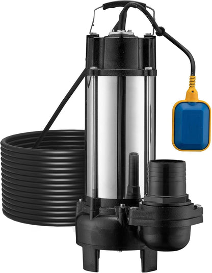 Vuilwaterpomp met vlotter schakelaar versnipperaar 31.200 l/h 2200W opvoerhoogte 10m