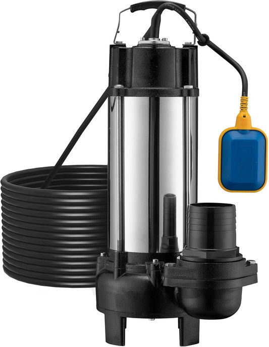 Vuilwaterpomp met vlotter schakelaar versnipperaar 31.200 l/h 2200W opvoerhoogte 10m