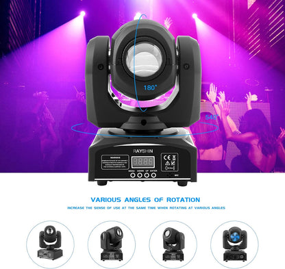 50 W LED Moving Head lichtstraal podiumeffectverlichting met 8 patronen + rotatie + 8 kleurenmix + half-kleureffect voor DJ Show Concert Party KTV.