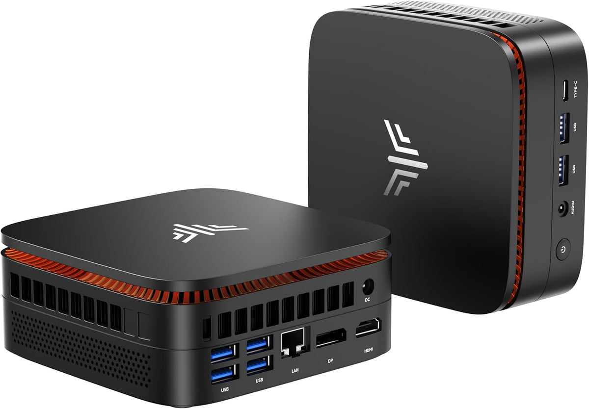 NiPoGi Pinova P1 Mini PC AΜD Ryzen 4300U W-11 Pro(4C/4T, tot 3,7 GHz) 8GB DDR4 RAM + 256GB SSD, 4K Triple Display HDMI 2.0 + Type-C + DP1.4, WiFi 5/BT 4.2, LAN, Mini Computer voor Kantoor/Onderwijs
