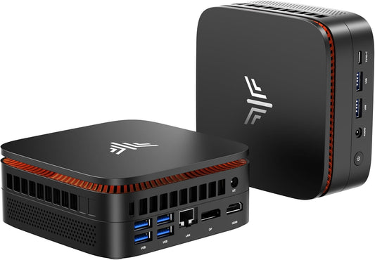 NiPoGi Pinova P1 Mini PC AΜD Ryzen 4300U W-11 Pro(4C/4T, tot 3,7 GHz) 8GB DDR4 RAM + 256GB SSD, 4K Triple Display HDMI 2.0 + Type-C + DP1.4, WiFi 5/BT 4.2, LAN, Mini Computer voor Kantoor/Onderwijs