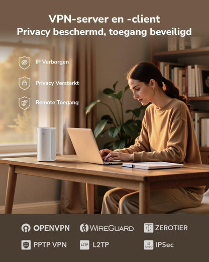 Cudy Tri-Band WiFi 7 BE11000 Hele Home Mesh-systeem, 6-Stream 10 Gbps, 4 × 2.5G-poorten, MU-MIMO, Multi-VPN, Cudy APP, Smart Interne Antennes, M11000 1-Pack