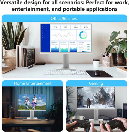 Z-Edge PC Monitor White 27'' IPS 4K UHD (3840x2160), FreeSync, 16:9 Desktop Monitor White, 60Hz, 5ms, 2*HDMI2.0 & 2*DP1.4, Adjustable Standard/Vertical/Horizontal/Rotary (DP Cable Included)